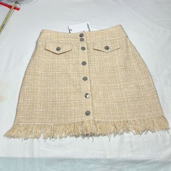 Rodebjer Canvas Thando Fringe Mini Skirt New Size Small - Picture 6 of 10